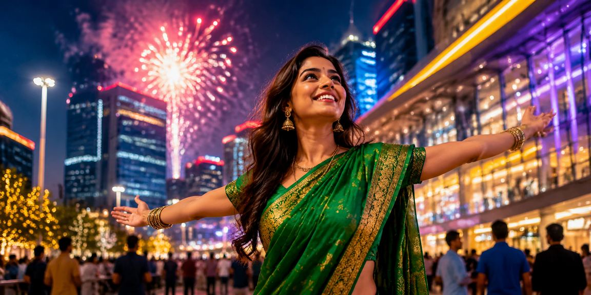 Indian woman placing sports bets on mobile device